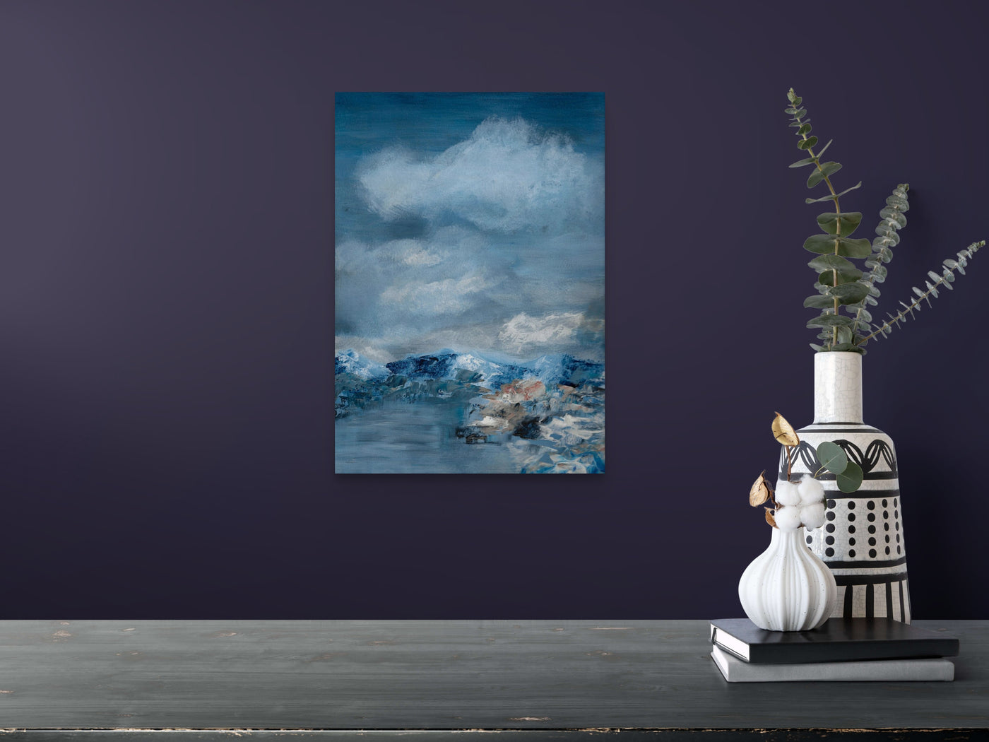Bluescape Serenity Abstract Skies and Mountains - Fine Art Print
