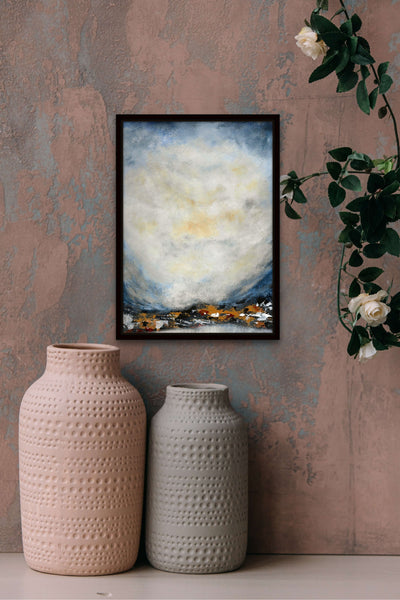 Mystic Ochre, abstract skies, mountains