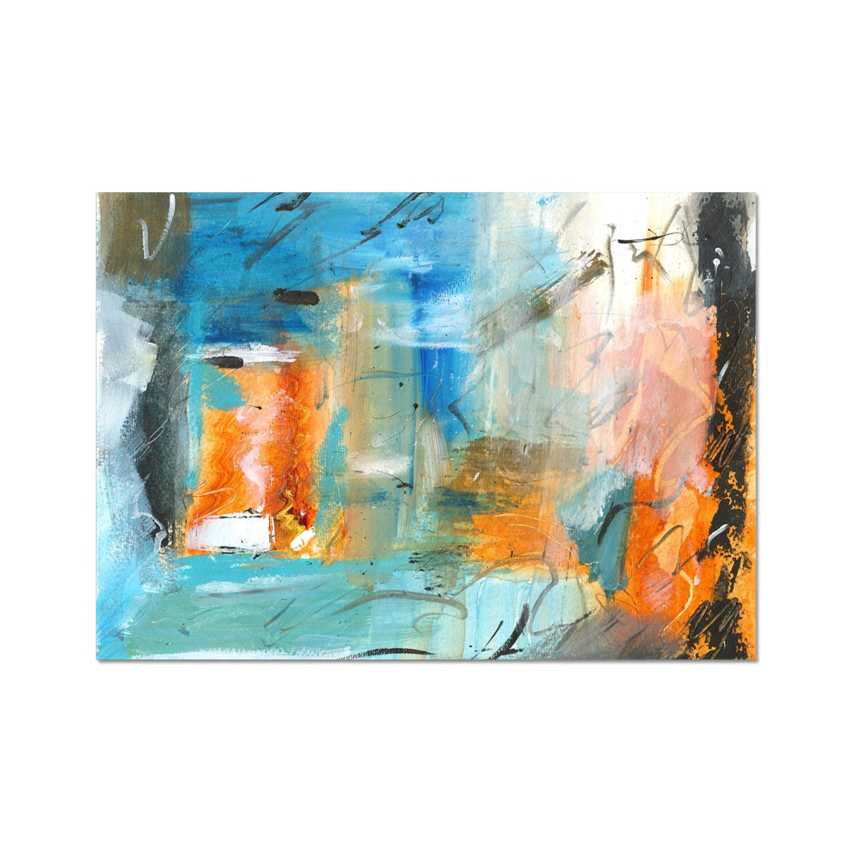 Waters Edge Vibrant Abstract Art - Hahnemühle Photo Rag Print