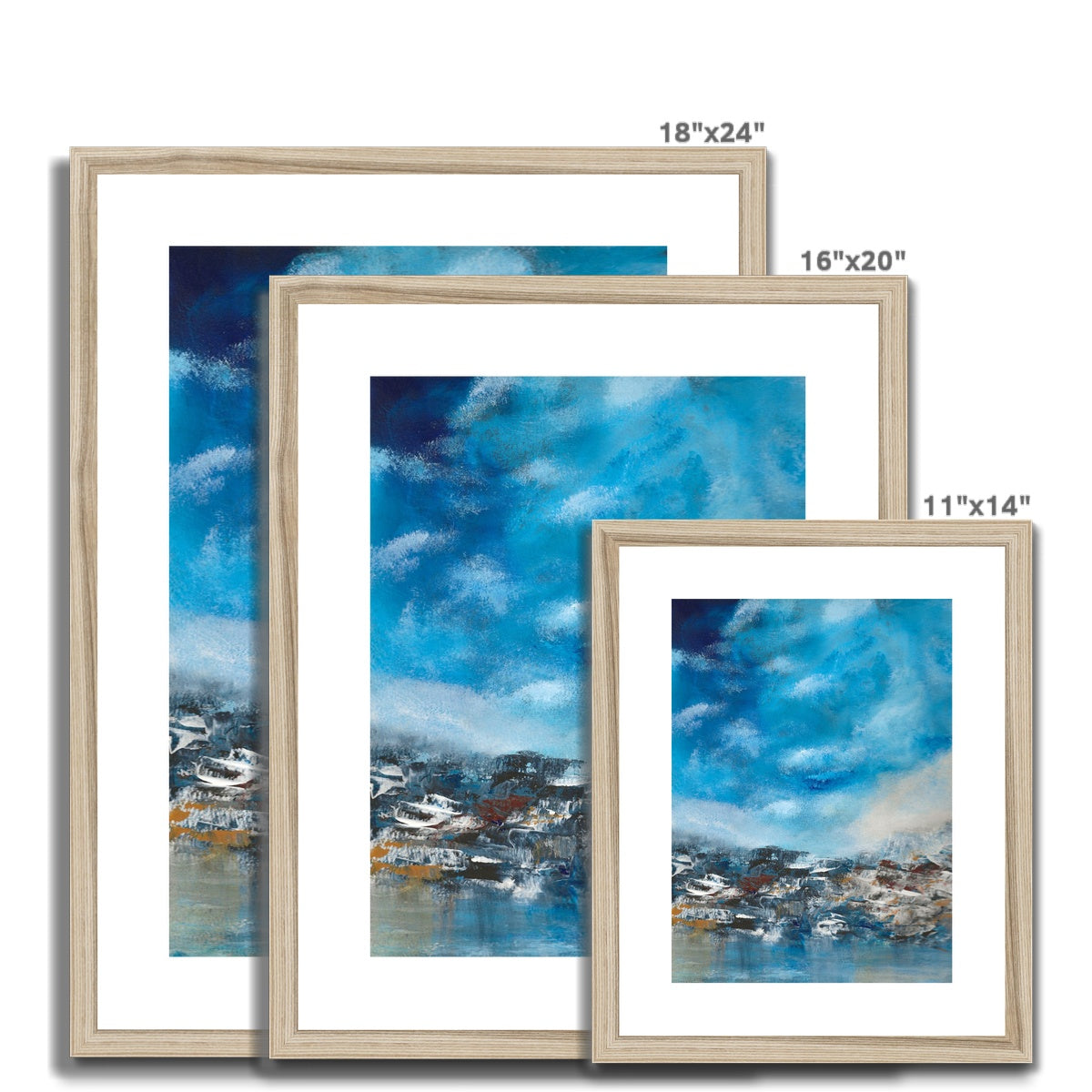 Azure Serenity Big Skies artwork - Framed and Mounted Print