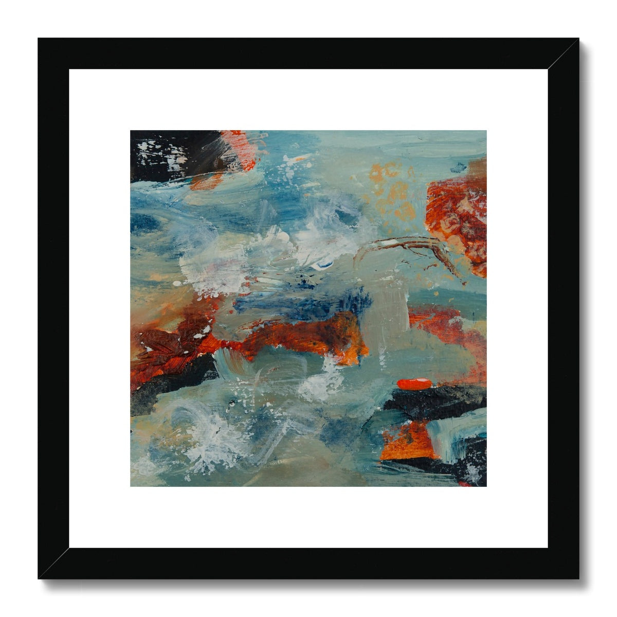 Abstract in Blue Number 1 Framed & Mounted Print