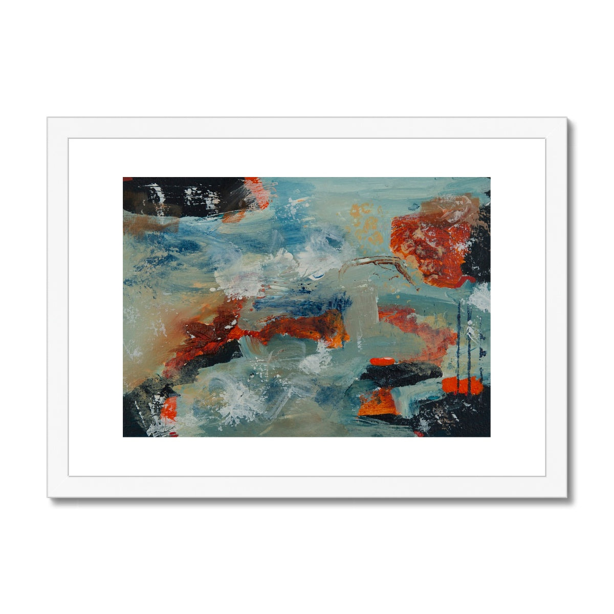 Abstract in Blue Number 1 Framed & Mounted Print