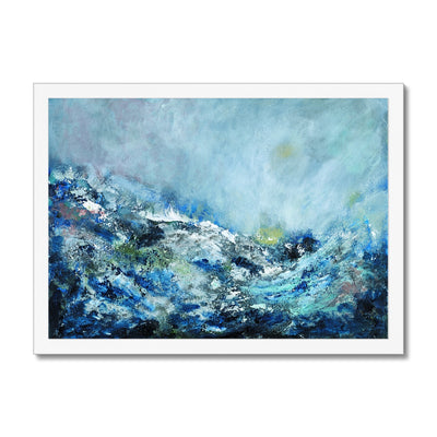 Wild Seas abstract seascape painting - Framed Print